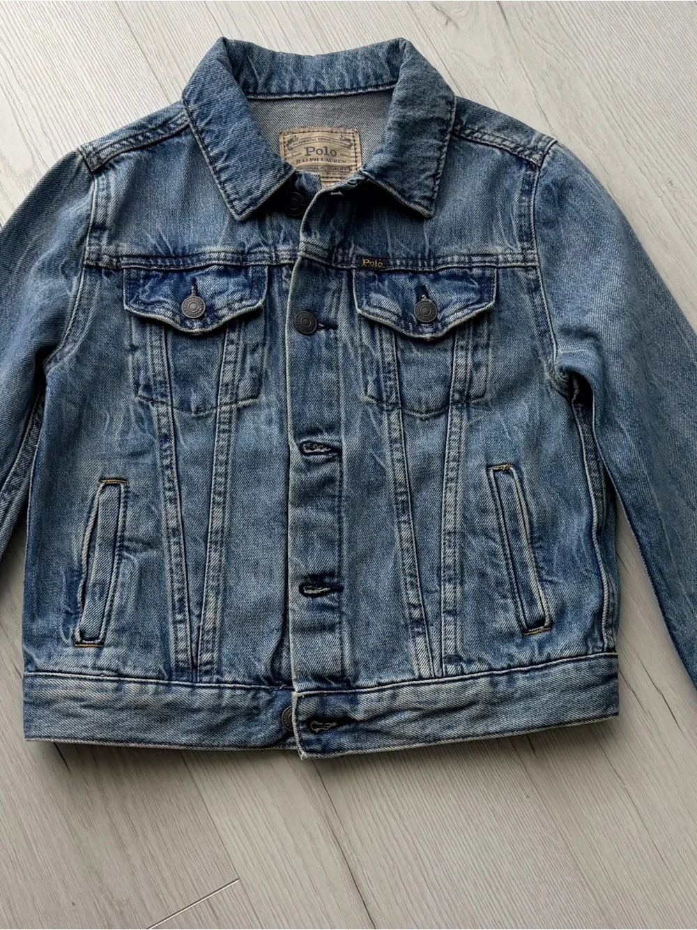 Ralph Lauren Kids Light Blue Washed Denim Jacket